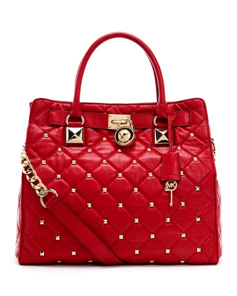 michael kors big red bag|Michael Kors red tote bag.